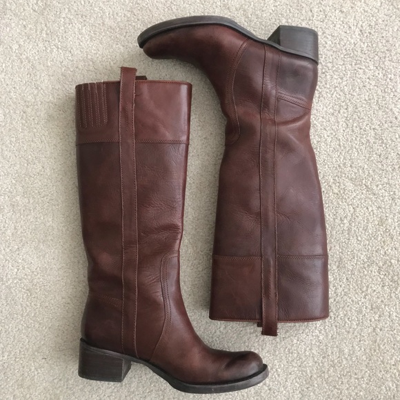 Lucky Brand Shoes - Lucky Brand leather boots LK- Hibiscus, bourbon